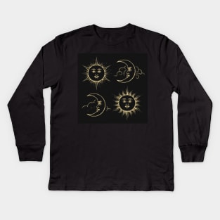 Sun And Moon Kids Long Sleeve T-Shirt